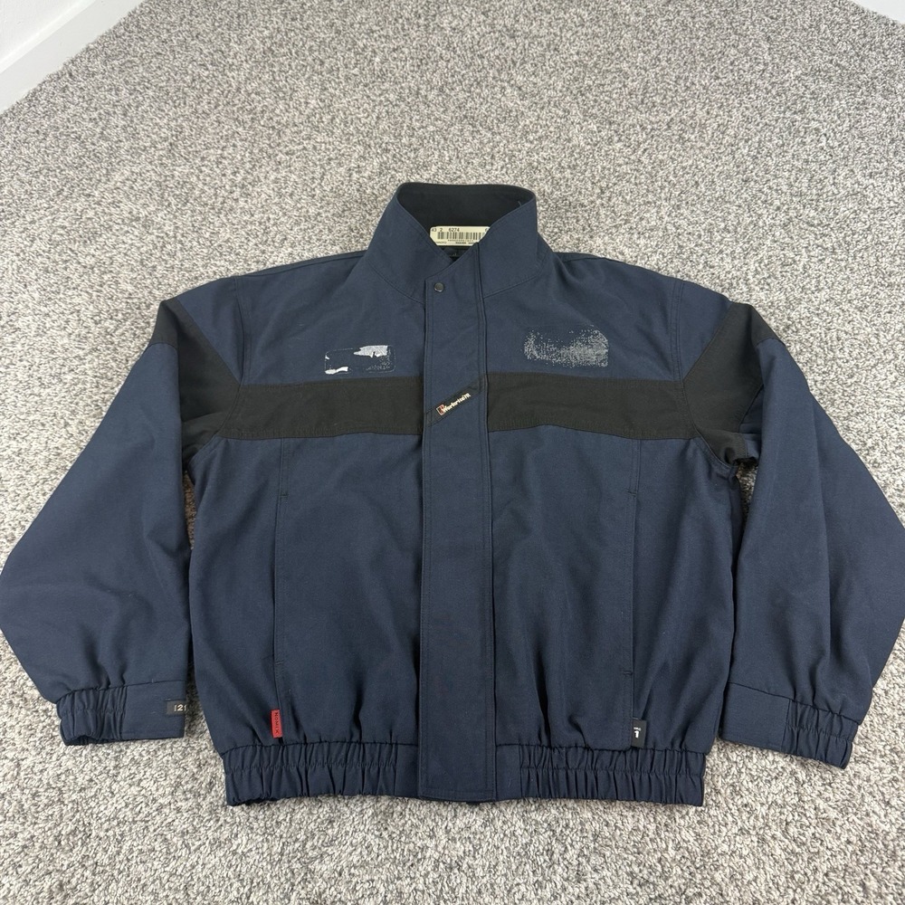 Workrite FR Jacket Mens Large Navy Nomex IIIA Flame Resistant Safety Workwear